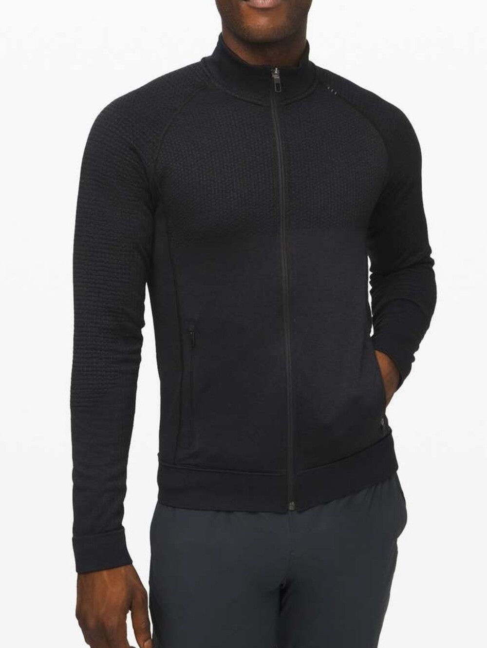 Lululemon Engineered Warmth Jacket Black Merino Wool Blend Sz L Running Workout